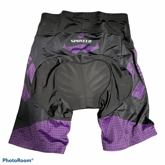 Sponeed Black Padded Cycling Shorts NWT 3XL - Picture 6 of 7